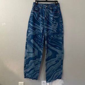 Wild Fable blue tye dye jeans wide leg